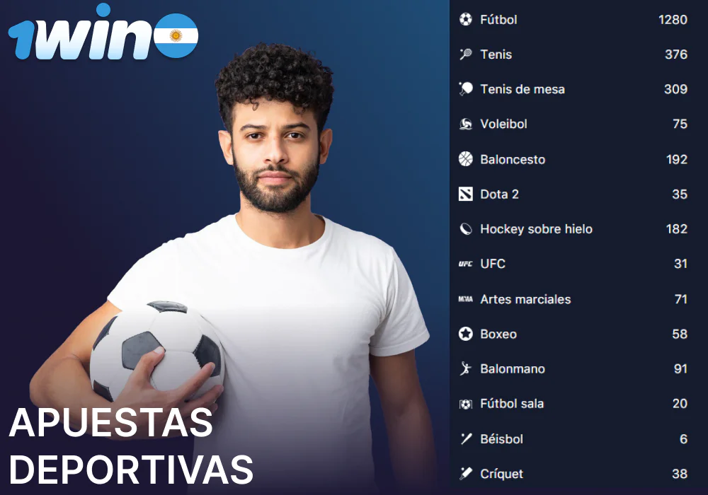 Opciones de apuestas deportivas disponibles en 1win Argentina