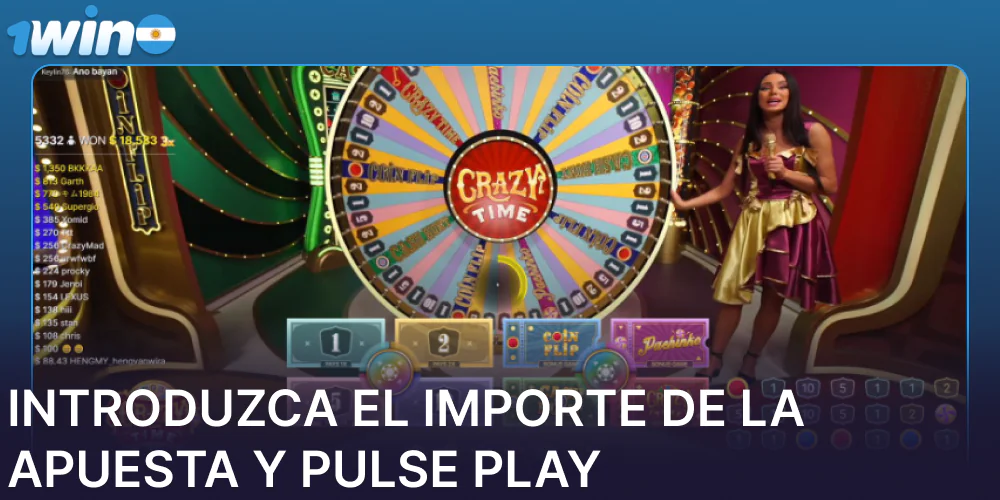 Introduzca el importe de la apuesta y pulse Play en 1win