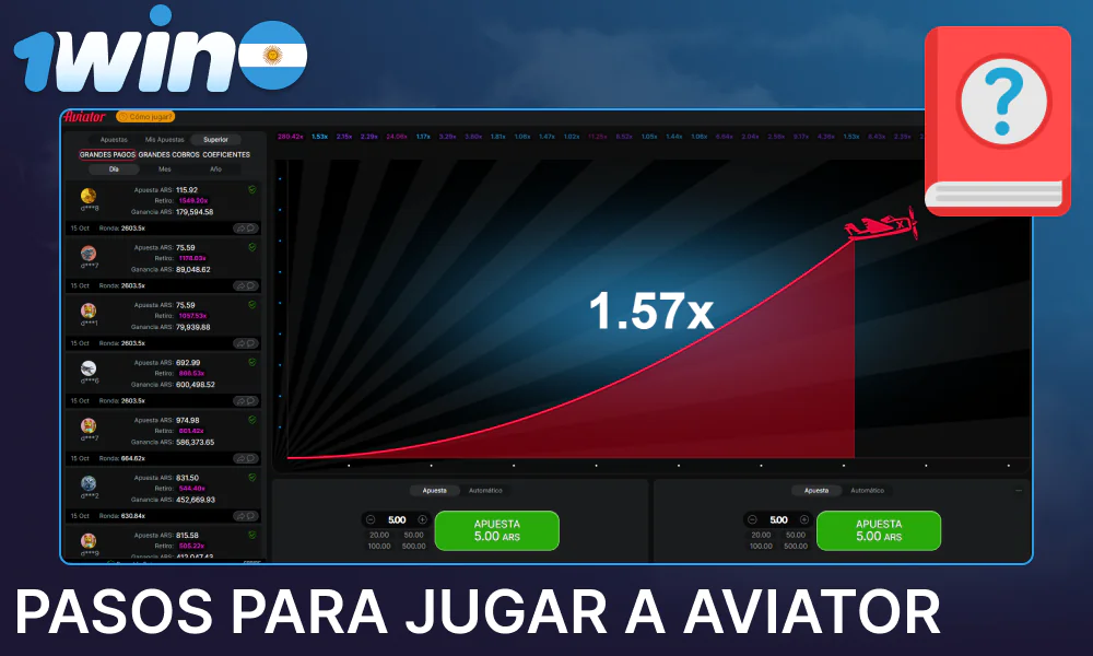 Instrucciones para jugar a Aviator en 1win para jugadores de Argentina