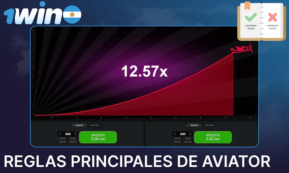 Reglas del juego Aviator en 1win Argentina