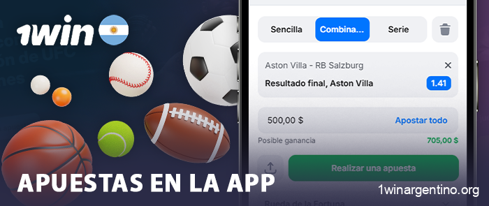 Apuesta en deportes en la aplicación 1Win Argentina
