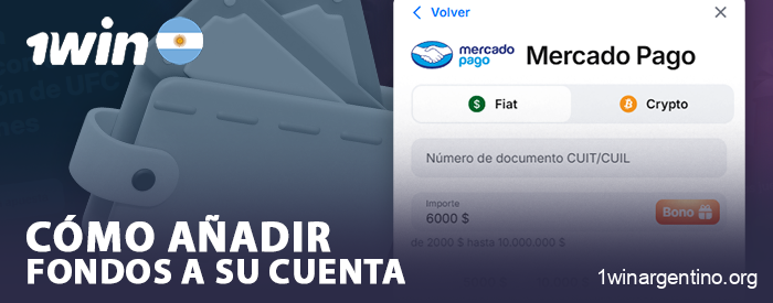 Proceso de depósito en el casino 1Win para argentinos